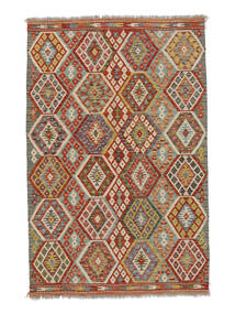 124X190 Kelim Afghan Old Style Teppe Orientalsk Brun/Mørk Rød (Ull, Afghanistan) Carpetvista