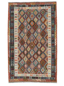  Kelim Afghan Old Style Matot 194X316 Tummanpunainen/Musta Carpetvista