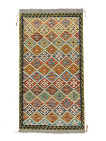 101X196 Kelim Afghan Old Style Matta Orientalisk Brun/Mörkgul (Ull, Afghanistan) Carpetvista
