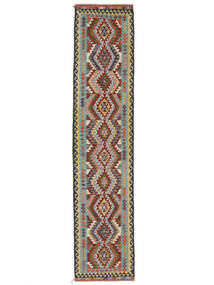  82X381 Kelim Afghan Old Style Matot Käytävämatto Matto Ruskea Afganistan Carpetvista