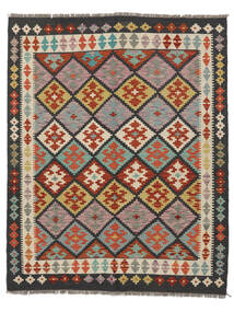  Orientalisk Kelim Afghan Old Style Matta 150X186 Svart/Brun Ull, Afghanistan Carpetvista