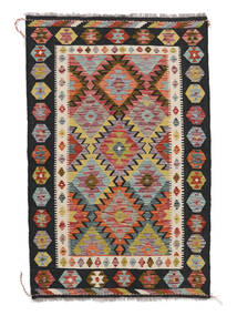 絨毯 オリエンタル キリム アフガン オールド スタイル 100X153 ブラック/茶色 (ウール, アフガニスタン)