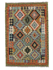  Kelim Afghan Old Style Matot 102X151 Villamatto Ruskea/Musta Pieni Matto Carpetvista