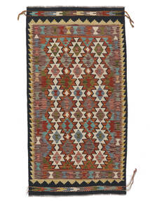  Orientalsk Kelim Afghan Old Style Teppe 99X188 Mørk Rød/Brun Ull, Afghanistan Carpetvista