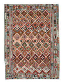  Kilim Afgán Old Style 258X357 Gyapjúszőnyeg Sötétpiros/Zöld Nagy Carpetvista