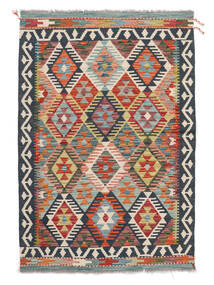  Kilim Afghan Old Style Tapis 101X152 De Laine Noir/Marron Petit Carpetvista