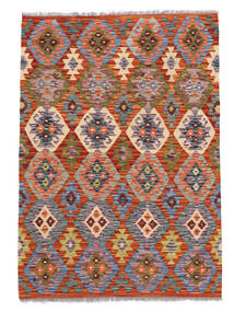 103X147 Tapete Kilim Afegão Old Style Oriental Vermelho Escuro/Preto (Lã, Afeganistão) Carpetvista