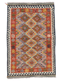96X148 Tappeto Orientale Kilim Afghan Old Style Rosso Scuro/Nero (Lana, Afghanistan) Carpetvista