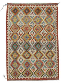 128X188 Alfombra Kilim Afghan Old Style Oriental Marrón/Rojo Oscuro (Lana, Afganistán) Carpetvista