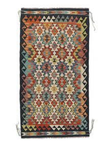 Kilim Afghan Old Style Rug 102X189 Brown/Black Wool, Afghanistan Carpetvista