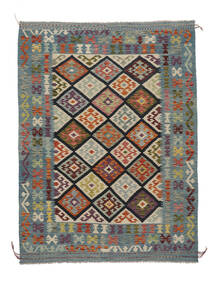 157X209 絨毯 キリム アフガン オールド スタイル オリエンタル ダークグリーン/ダークイエロー (ウール, アフガニスタン) Carpetvista