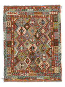  149X193 Kelim Afghan Old Style Matot Matto Tummanpunainen/Ruskea Afganistan Carpetvista