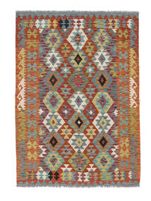  Kelim Afghan Old Style Matot 144X205 Ruskea/Tummanharmaa Carpetvista