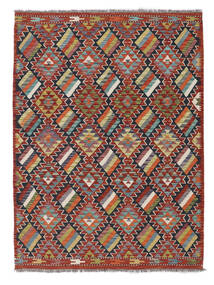 150X203 Kelim Afghan Old Stil Teppich Orientalischer Dunkelrot/Schwarz (Wolle, Afghanistan) Carpetvista