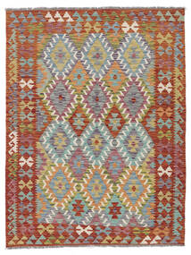 149X196 Kelim Afghan Old Style Teppe Orientalsk Mørk Rød/Brun (Ull, Afghanistan) Carpetvista