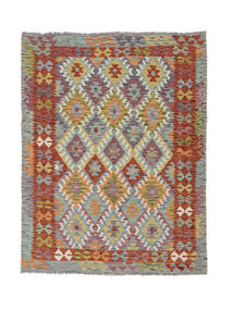 絨毯 オリエンタル キリム アフガン オールド スタイル 154X195 茶色/ダークレッド (ウール, アフガニスタン)