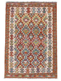  Kelim Afghan Old Stil Teppich 124X178 Dunkelrot/Braun Carpetvista