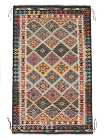  Kelim Afghan Old Style Tæppe 127X206 Mørkerød/Sort Carpetvista