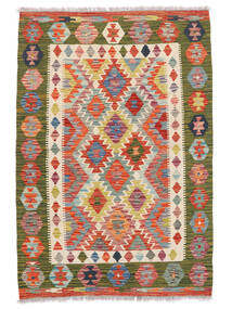Kelim Afghan Old Stil Teppich 105X152 Dunkelgelb/Braun Wolle, Afghanistan Carpetvista