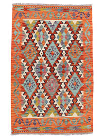  Oriental Kilim Afghan Old Style Rug 99X154 Red/Green Wool, Afghanistan Carpetvista
