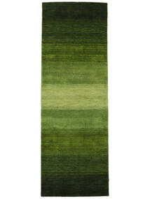 80X240 Gabbeh Rainbow Teppich - Grün Moderner Läufer Grün (Wolle, Indien)