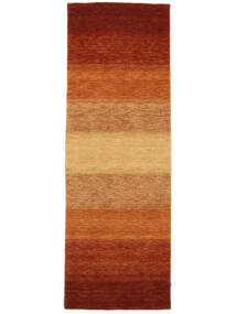 80X240 Gabbeh Rainbow Rug - Rust Red Modern Runner
 Rust Red (Wool, India)