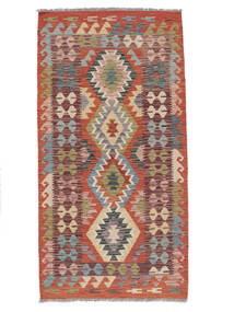  Orientalsk Kelim Afghan Old Style Teppe 104X200 Mørk Rød/Brun Ull, Afghanistan Carpetvista