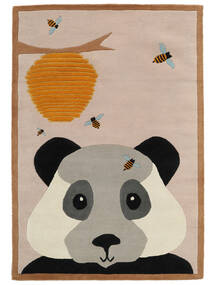  120X180 キッズカーペット 小 Honey Bear 絨毯 - ライトピンク ウール