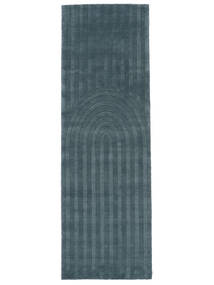 Eve 80X350 小 ダークターコイズ 細長 ウール 絨毯