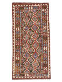 95X198 Kelim Afghan Old Style Matot Matto Itämainen Tummanpunainen/Ruskea (Villa, Afganistan) Carpetvista