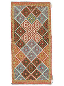 104X212 Tapis Kilim Afghan Old Style D'orient Rouge Foncé/Marron (Laine, Afghanistan) Carpetvista