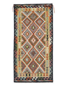 102X206 絨毯 キリム アフガン オールド スタイル オリエンタル 茶色/オレンジ (ウール, アフガニスタン) Carpetvista