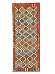 82X205 Tapete Kilim Afegão Old Style Oriental Passadeira Vermelho Escuro/Castanho (Lã, Afeganistão) Carpetvista