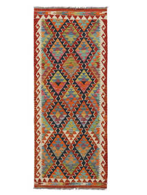 Kelim Afghan Old Stil Teppich 81X203 Läufer Dunkelrot/Braun Wolle, Afghanistan Carpetvista