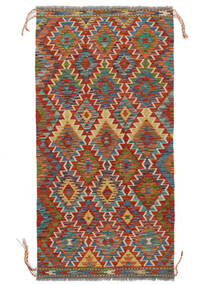 100X197 Kelim Afghan Old Style Matot Matto Itämainen Tummanpunainen/Ruskea (Villa, Afganistan) Carpetvista