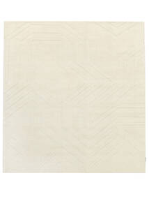  Wool Rug 250X250 Labyrinth Off White Square Large