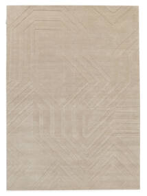  160X230 Labyrinth Teppich - Beige Wolle