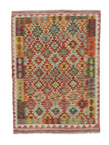 Kelim Afghan Old Style Teppe 108X151 Mørk Rød/Brun Ull, Afghanistan Carpetvista