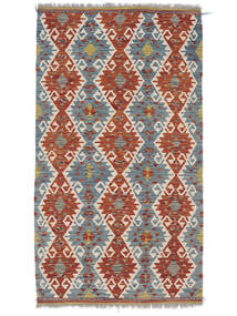 絨毯 オリエンタル キリム アフガン オールド スタイル 105X187 ダークレッド/ダークグレー (ウール, アフガニスタン)