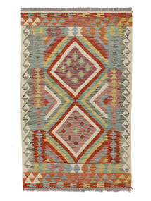 Kelim Afghan Old Style Matot 96X155 Ruskea/Vihreä Carpetvista