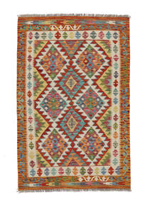 Kelim Afghan Old Style Matot Matto 103X159 Ruskea/Tummanpunainen Villa, Afganistan Carpetvista