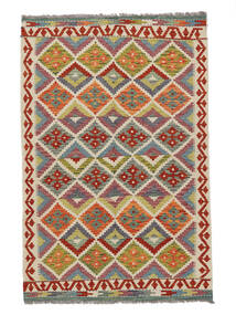 Kelim Afghan Old Style Teppe 127X192 Mørk Rød/Beige Ull, Afghanistan Carpetvista
