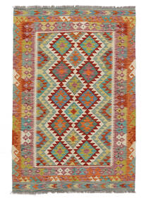 125X186 Kelim Afghan Old Style Matta Orientalisk Brun/Mörkröd (Ull, Afghanistan) Carpetvista