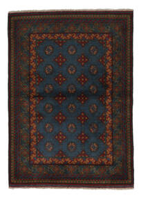  Afghan Fine Vloerkleed 106X148 Zwart Carpetvista
