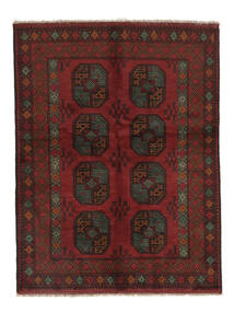 143X190 Alfombra Oriental Afghan Fine Negro/Rojo Oscuro (Lana, Afganistán) Carpetvista