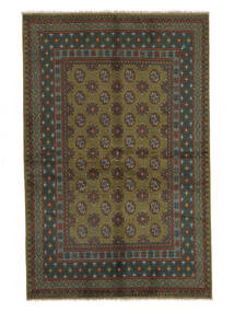 157X240 Afghan Fine Teppe Orientalsk Svart/Brun (Ull, Afghanistan) Carpetvista