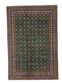 197X291 Afghan Fine Rug Oriental Black/Dark Red (Wool, Afghanistan) Carpetvista