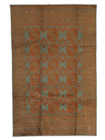  191X296 Afghan Fine Teppich Braun/Dunkelgrün Afghanistan Carpetvista