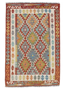  Kelim Afghan Old Style Matot 102X156 Villamatto Ruskea/Tummanpunainen Pieni Matto Carpetvista