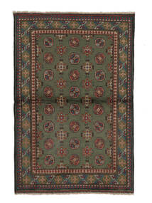  Afghan Fine Matot 81X125 Musta/Ruskea Carpetvista